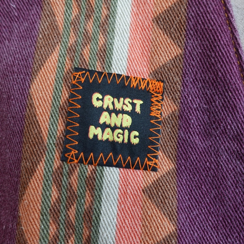 Vintage 90s Vest Womens M Striped Artsy Patch Southwestern Boho Indie Festival - Picture 5 of 10